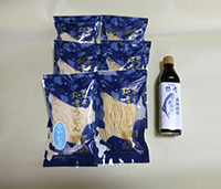 北海道純雪うどん・北海道純雪うどん極細（ひやむぎ）各3袋セット　スープ付